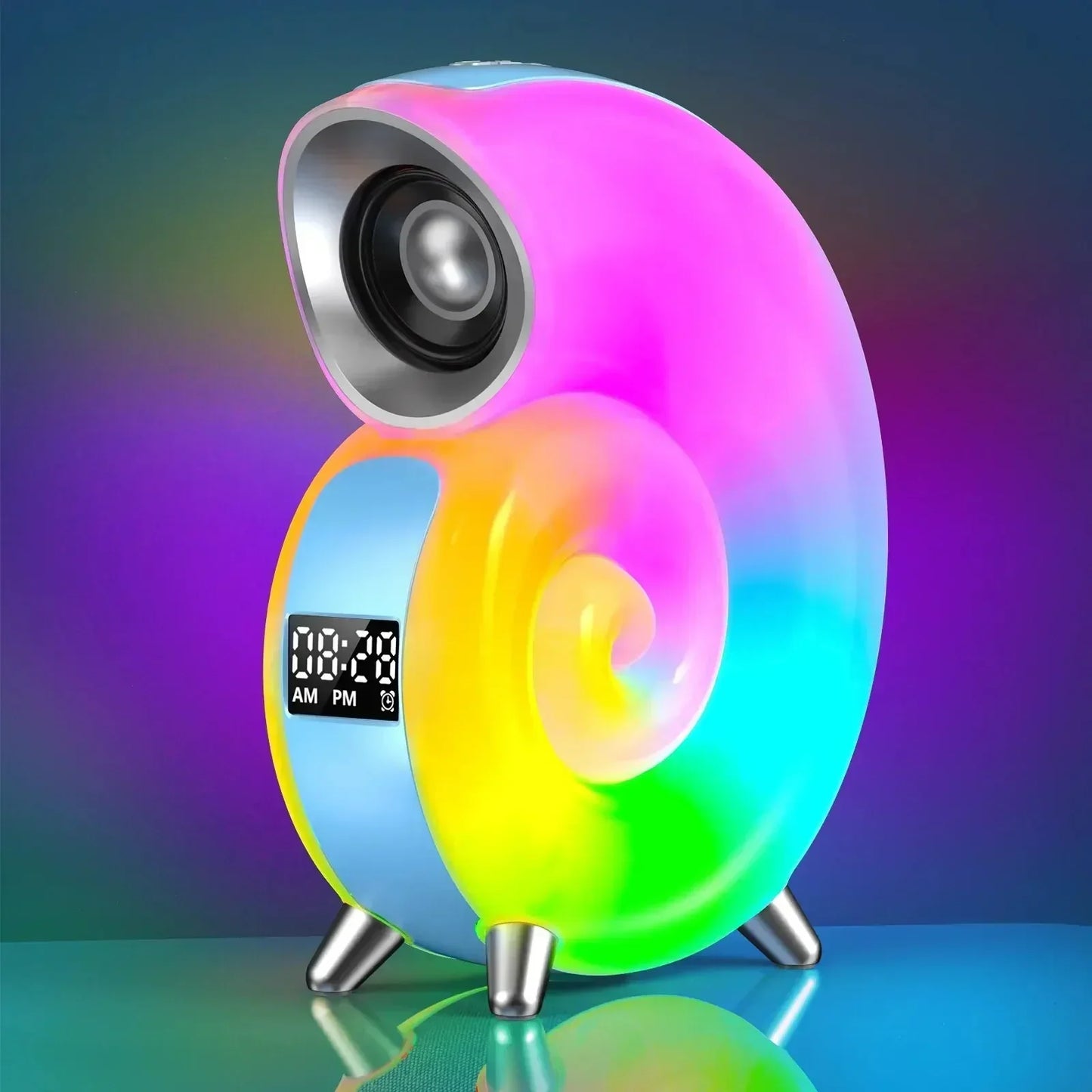 Bluetooth Speaker With LED Night Light Lamp Alarm Clock Portable Wireless Loudspeaker Music Outdoor HiFi Stereo Sound Subwoofer
