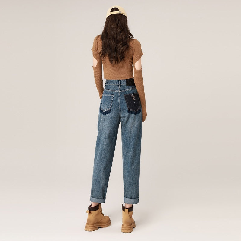 Autumn And Winter High Waist Harem Jeans Women