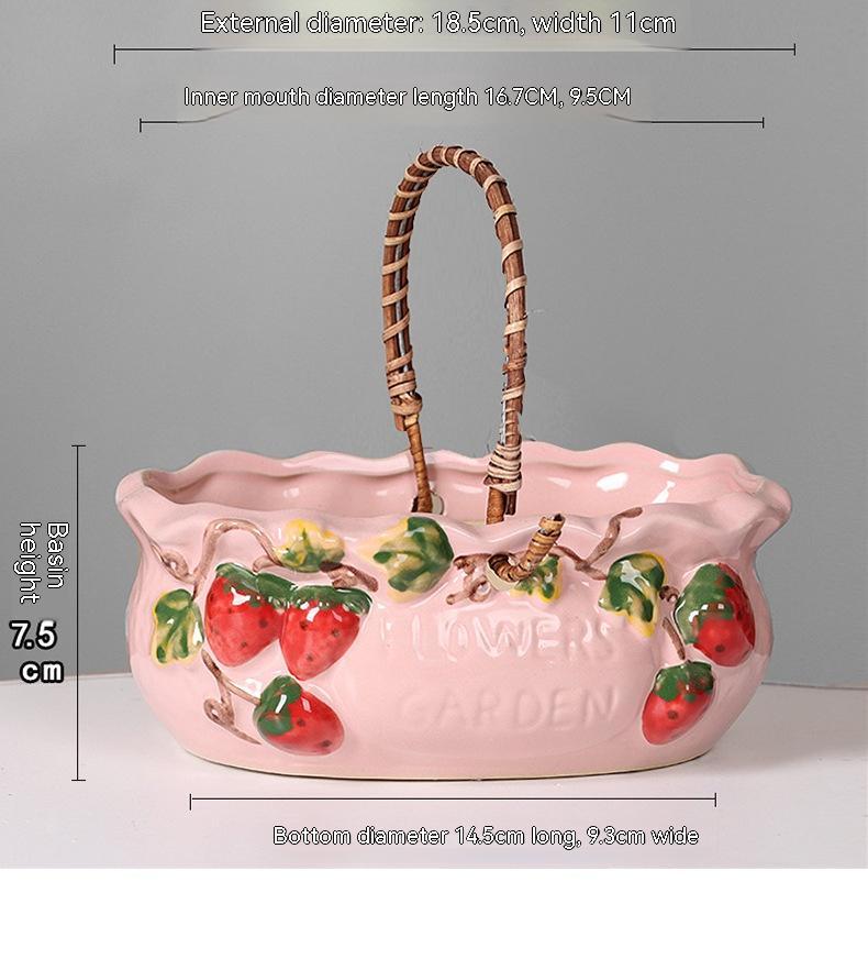 Creative Color Painted Strawberry Large And Small Diameter Succulent Flower Pot