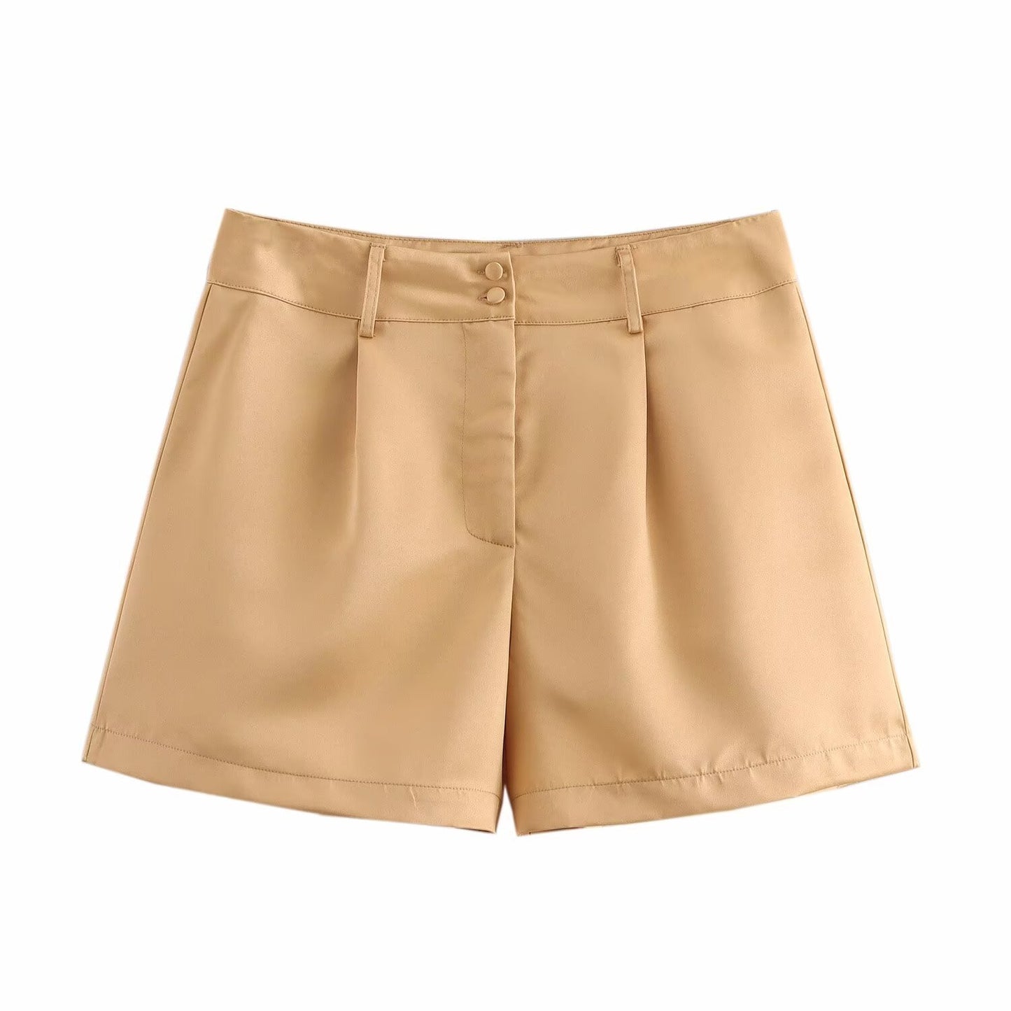 European And American Style French Fashion Design High Waist Bag Buckle Multicolor Shorts