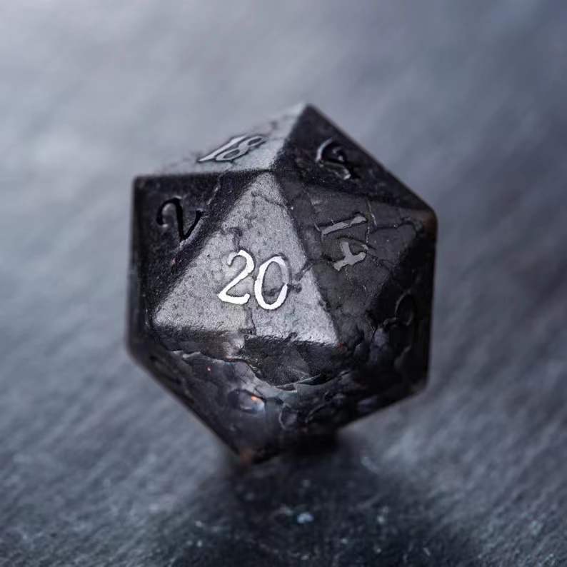 Black Lightning Zircon Frosted Running Dice