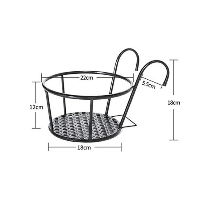 Chrome Black Metal Plant Pot Holder Outdoors Decoration Flower