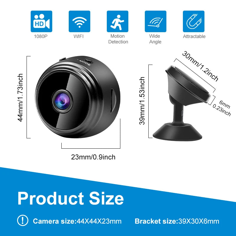 Baby Monitor WiFi Mini Camera Kick Quilt Reminder 1080P HD Security Safety protection Surveillance Night Vision Camera IP Camera