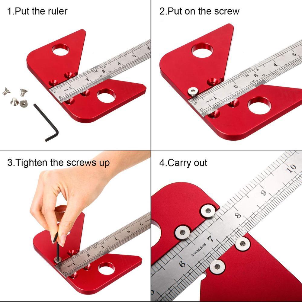 Carpenter's Center Ruler Carpenter's Round Center Line Marker Beech Scribing Gauge