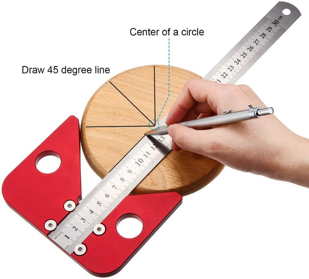 Carpenter's Center Ruler Carpenter's Round Center Line Marker Beech Scribing Gauge