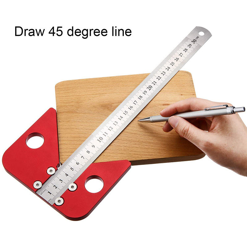 Carpenter's Center Ruler Carpenter's Round Center Line Marker Beech Scribing Gauge