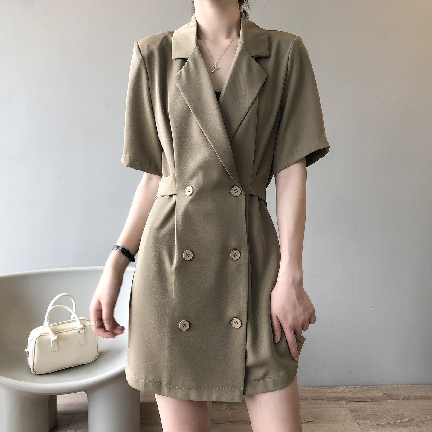 Double Breasted Suit Dress Women