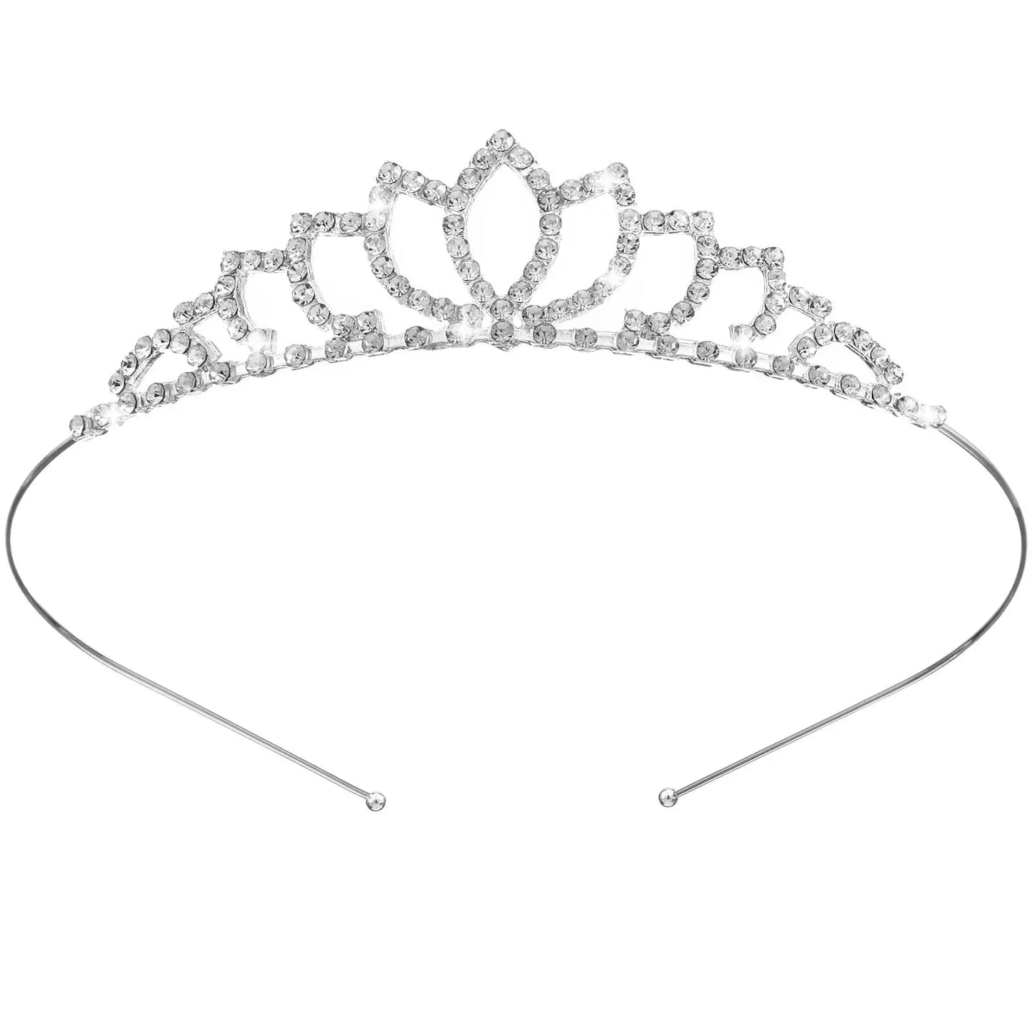 Charming Shiny Hairband for Women Girls Silver Alloy Rhinestone 38cm Circumference 14x2.6cm Size Wedding Engagement Party Bridal