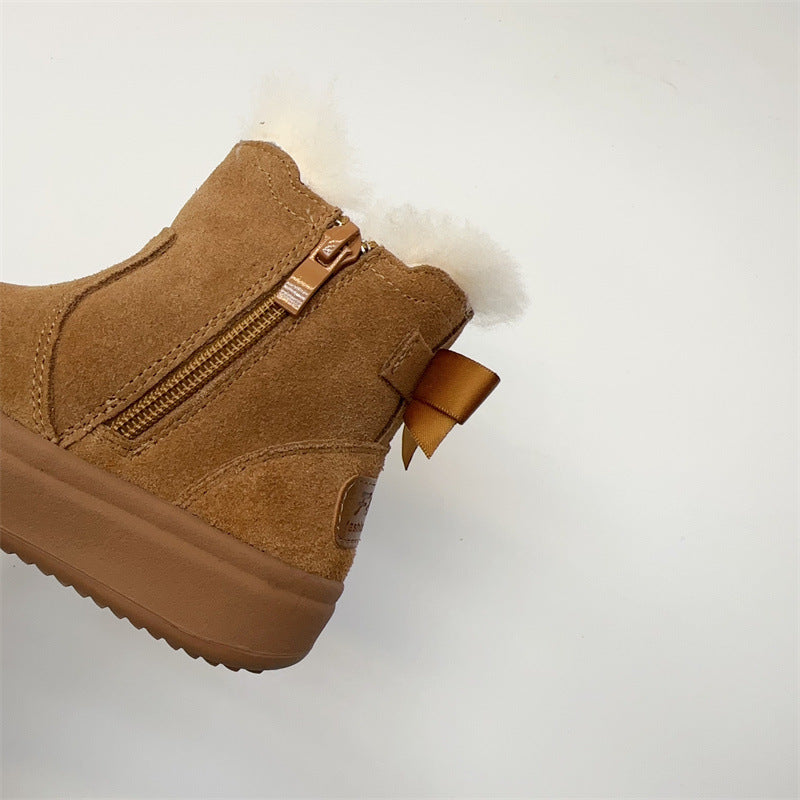 Children's Fur Integrated Cotton Boots