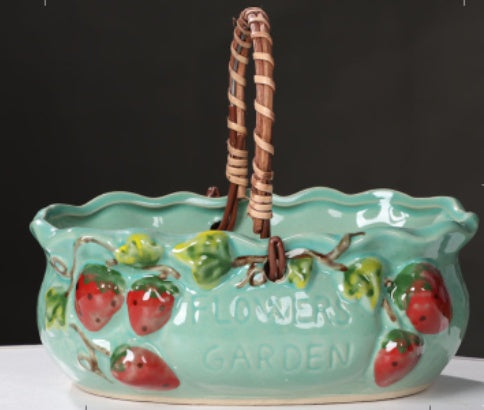 Creative Color Painted Strawberry Large And Small Diameter Succulent Flower Pot