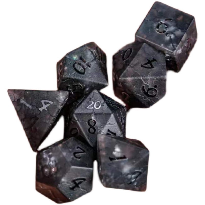 Black Lightning Zircon Frosted Running Dice