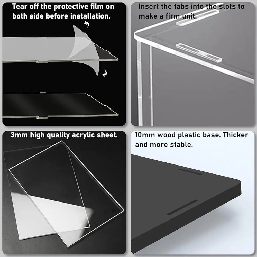 5 Tier Clear Acrylic Display Case For Collectibles, Mini Figures, Mart, Labubu, Sonny Angel, Smiski - Assemble Dustproof