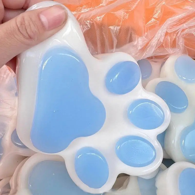 Big Cat Paw Silicone Squeeze Toy Cute Cat Claw Slow Rebound Stress Relief Sensory Fidget Toy for Kids Adults Antistress Gift