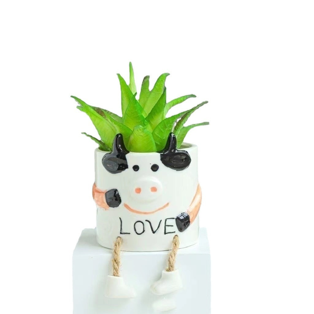 Ceramic Hanging Foot Flowerpot Succulent Plant
