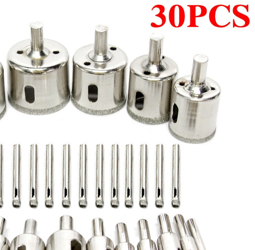 A set of 30 pieces marble hole opener