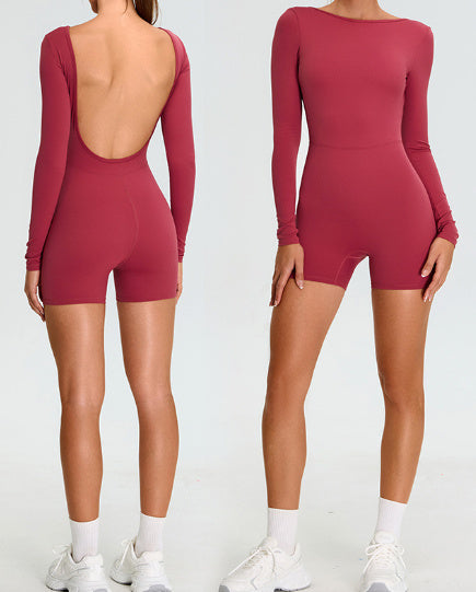 Big U Back Dance Fitness Sports Jumpsuit