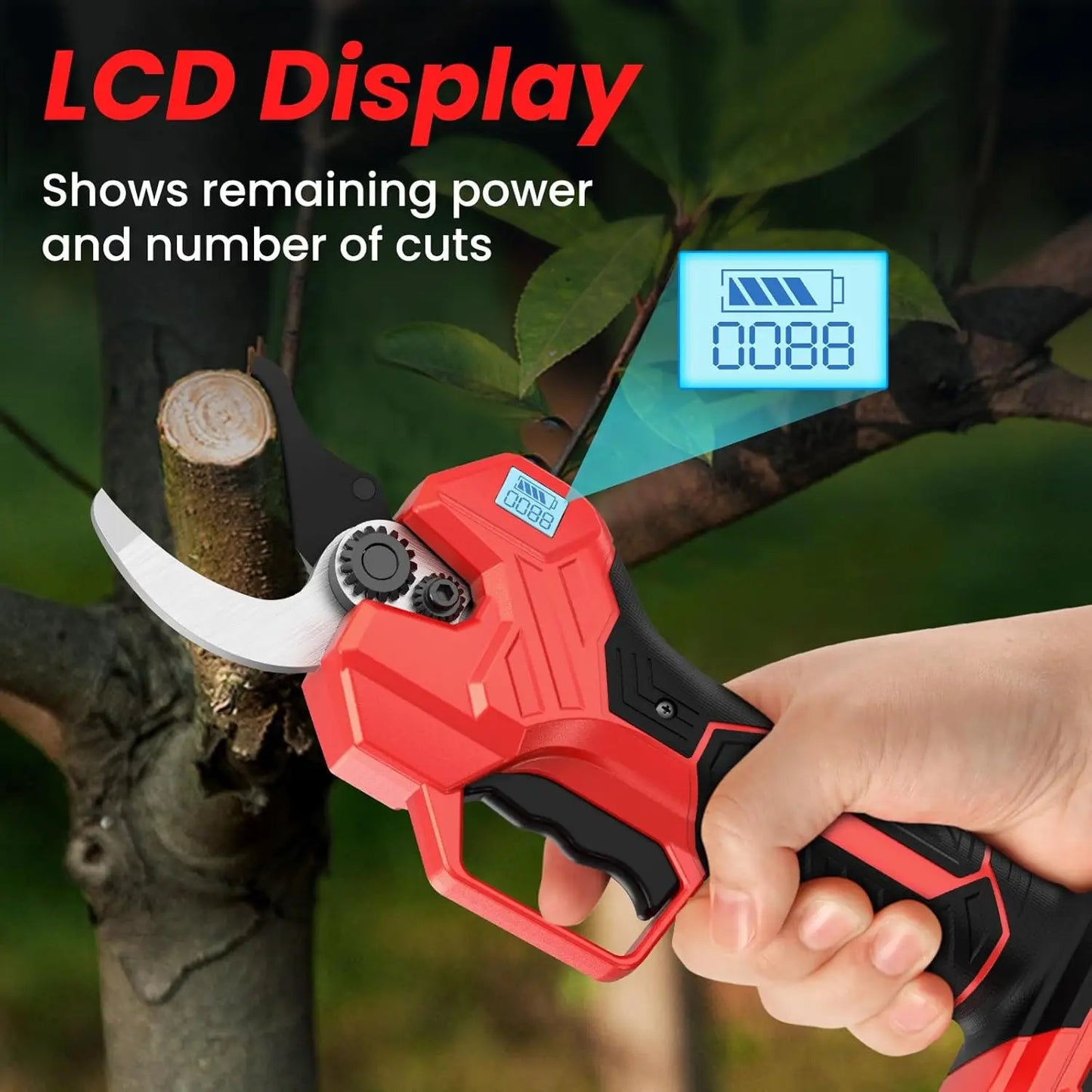 Electric Pruning Shears for DeWalt 20V Max Cordless 1.6-2.0 Inches Branch Cutter Battery Pruning Shears with LCD Display Power S