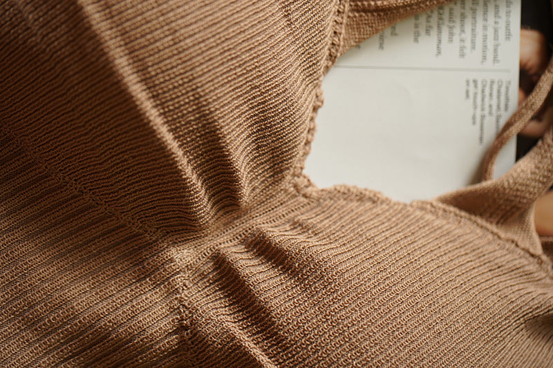 Detachable Ins Net Red Wind Not Bump Knitted Bra Vest