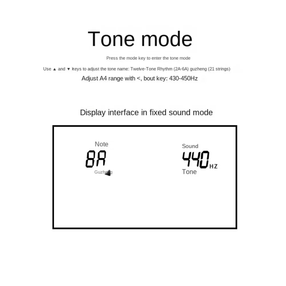 Built-In Microphone Music Tuner with Clip 3 Modes 3 in 1 Metronome Tone Generator LCD Portable Electronic Metronome Guitar