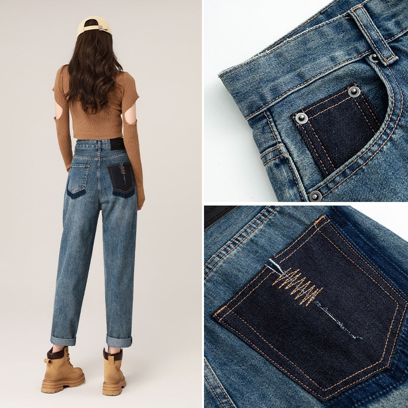 Autumn And Winter High Waist Harem Jeans Women