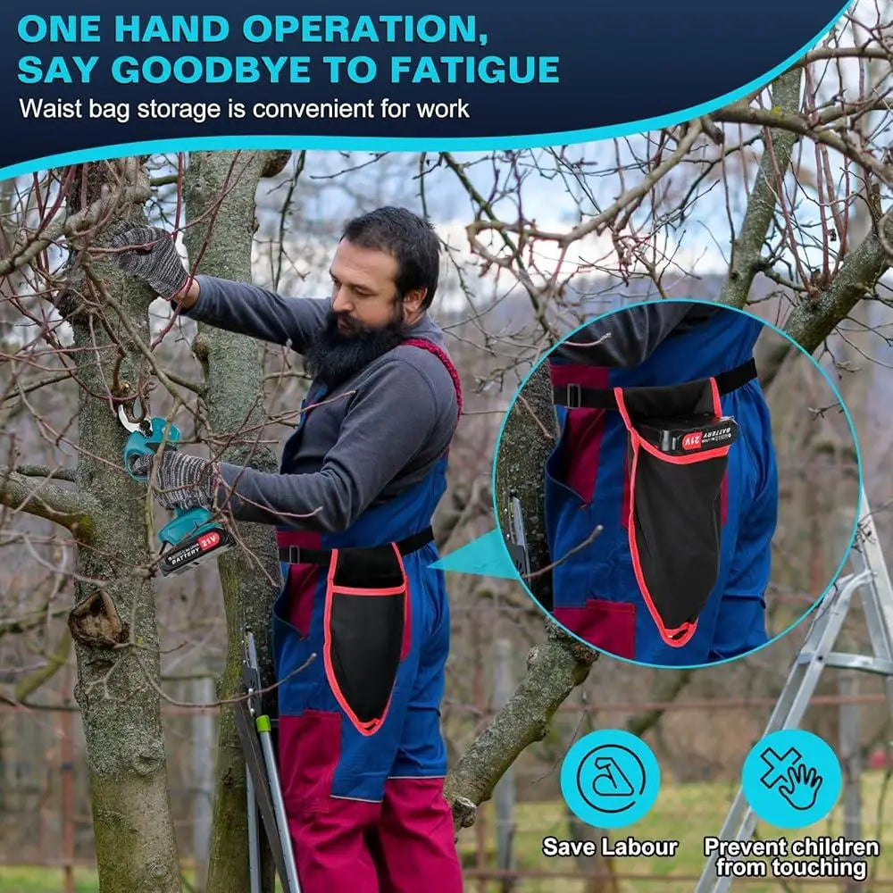 Cordless Electric Pruning Shears with LCD Display Battery Powered Branch Cutter 1.2Inch Cutting Diameter SK5 Garden Orchards