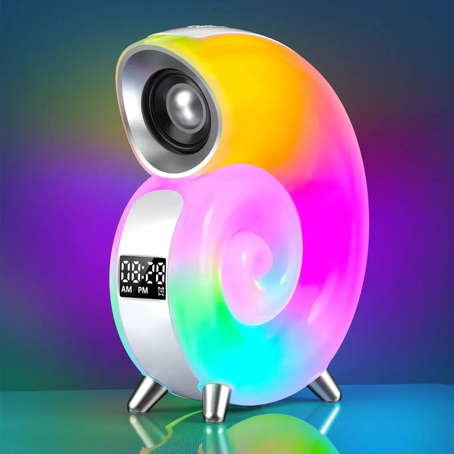 Bluetooth Speaker With LED Night Light Lamp Alarm Clock Portable Wireless Loudspeaker Music Outdoor HiFi Stereo Sound Subwoofer
