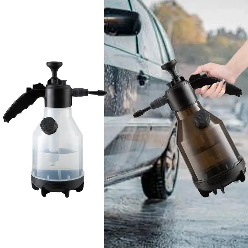 Car Wash Foam Sprayer Handheld Watering Can Pressure Sprayer Bottle With Three Nozzles 2L Bottles Car Soap Sprayer Foam Sprayer