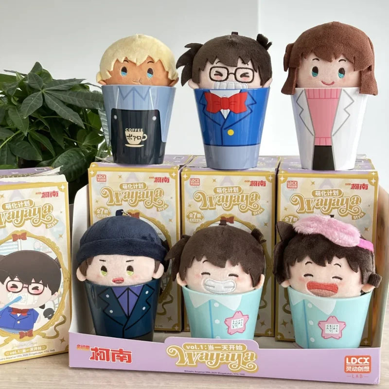 Detective Conan Blind Box Vol.1 Wayaya Style Plush Toothbrush Set Plush Pendant Anime Peripheral Figure Collectible Model Toys