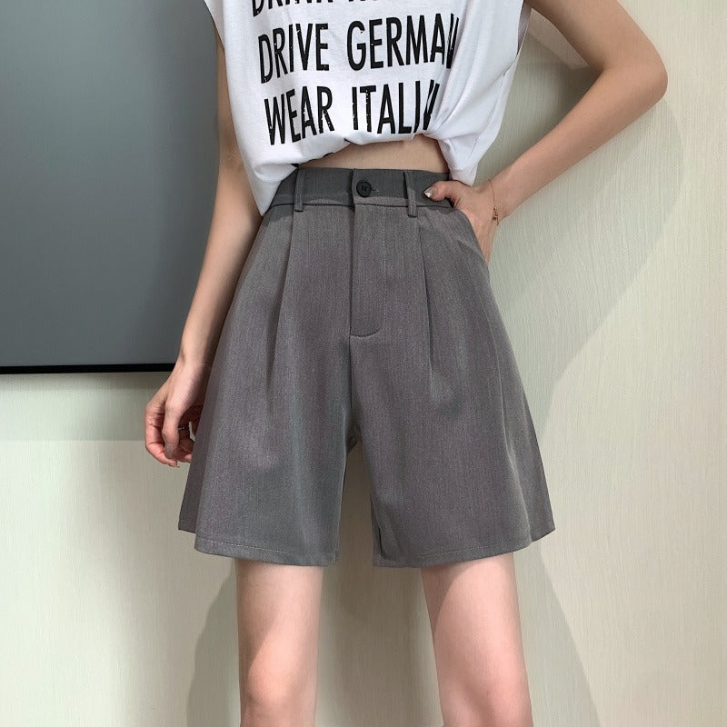 Casual Straight-leg Fifth Wide-leg Pants