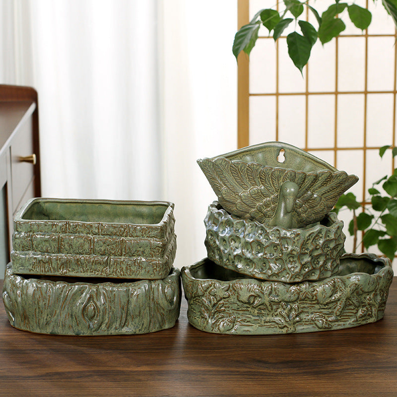 Ceramic Green Plant Flower Pot