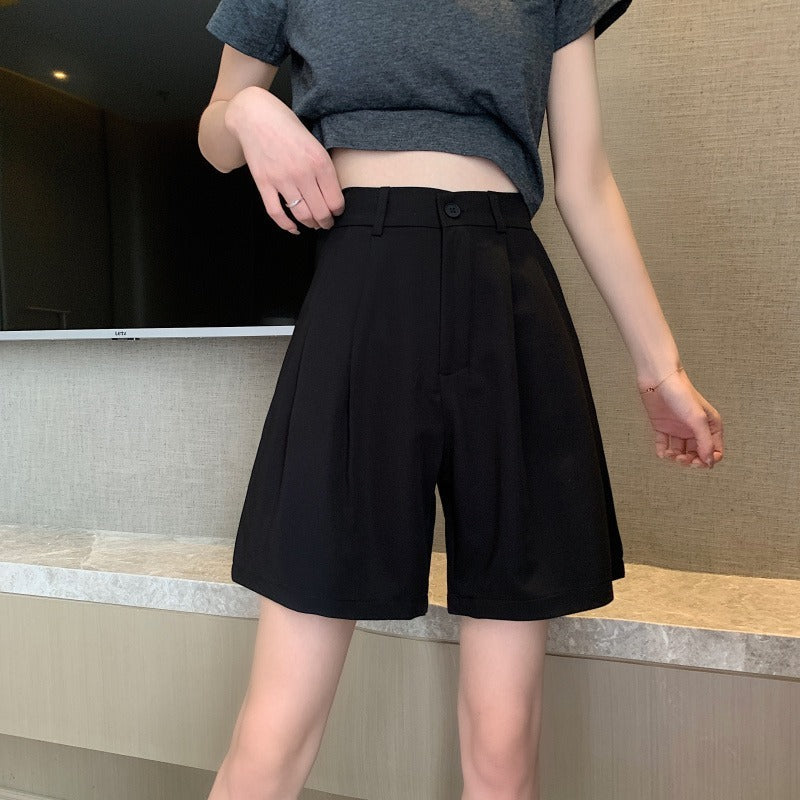 Casual Straight-leg Fifth Wide-leg Pants
