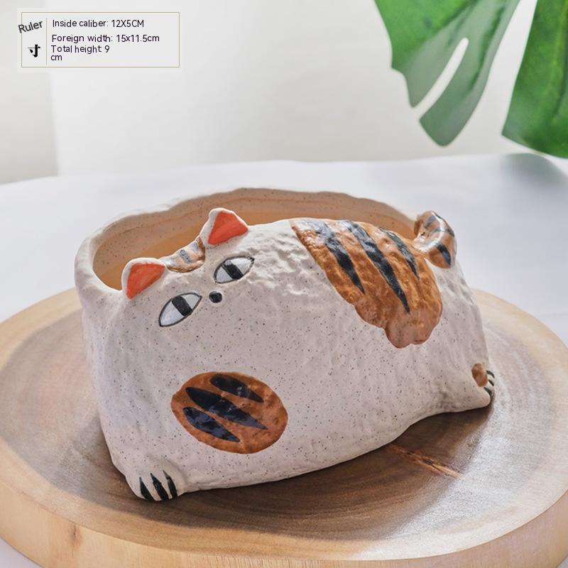 Ceramic Succulent Flower Pot Cartoon Cat