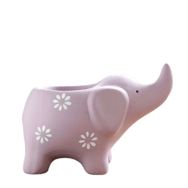 Ceramic Creative Elephant Cute Succulent Flower Pot