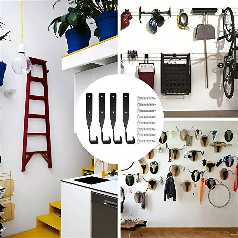 Chainsaw Holder Garden Power Tool Holder Organizer Hooks Heavy Duty Space-Saving Vertical Metal Organization For Garage Truck