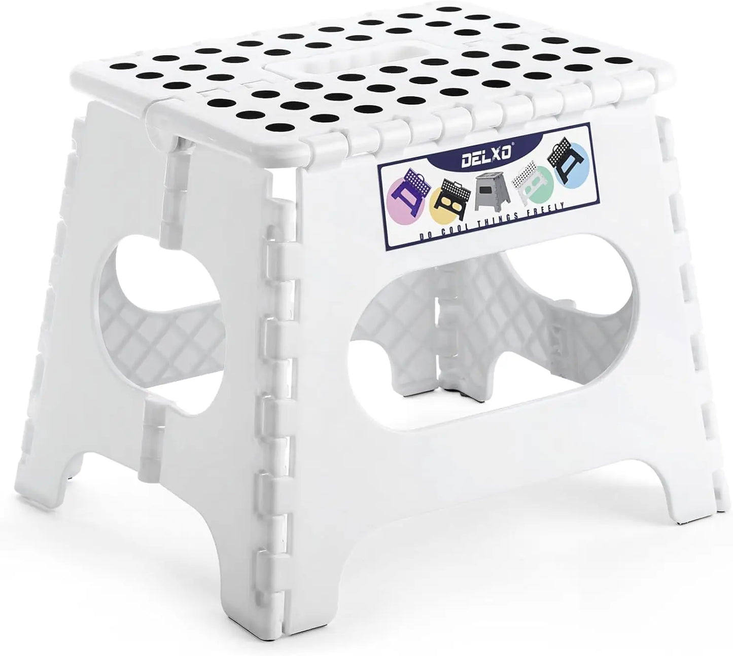 Delxo Folding Step Stool,11 Inch Non-Slip Foldable Step Stools For Kids And Adults,Portable Foldable Step Stool Lightweight