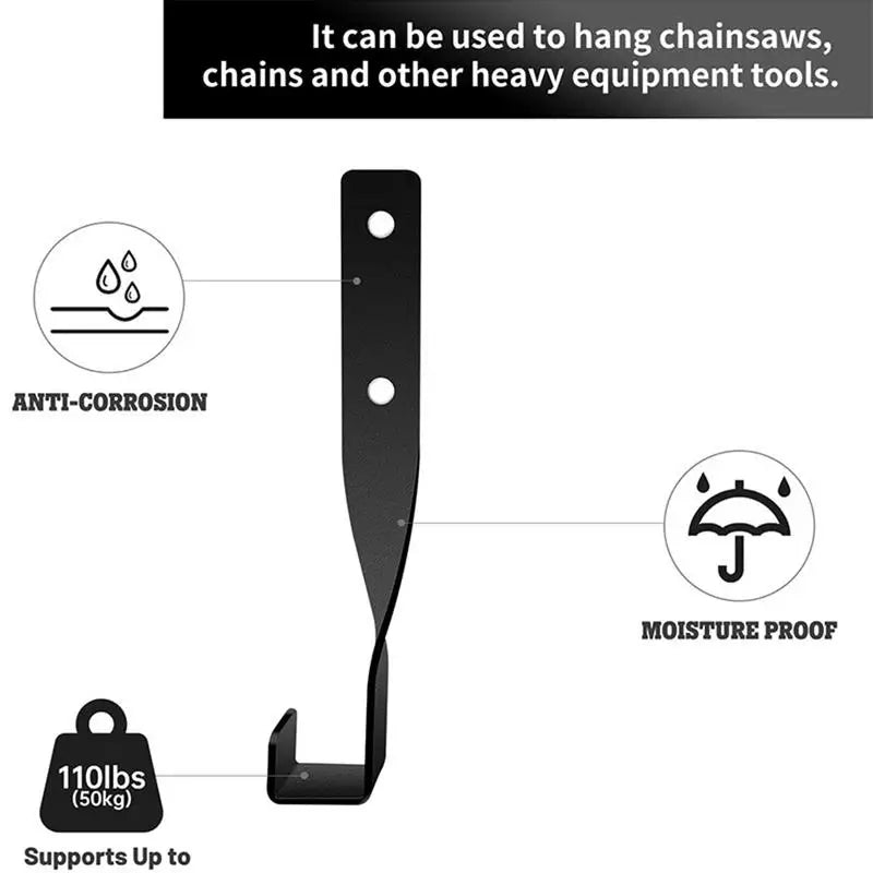 Chainsaw Holder Garden Power Tool Holder Organizer Hooks Heavy Duty Space-Saving Vertical Metal Organization For Garage Truck