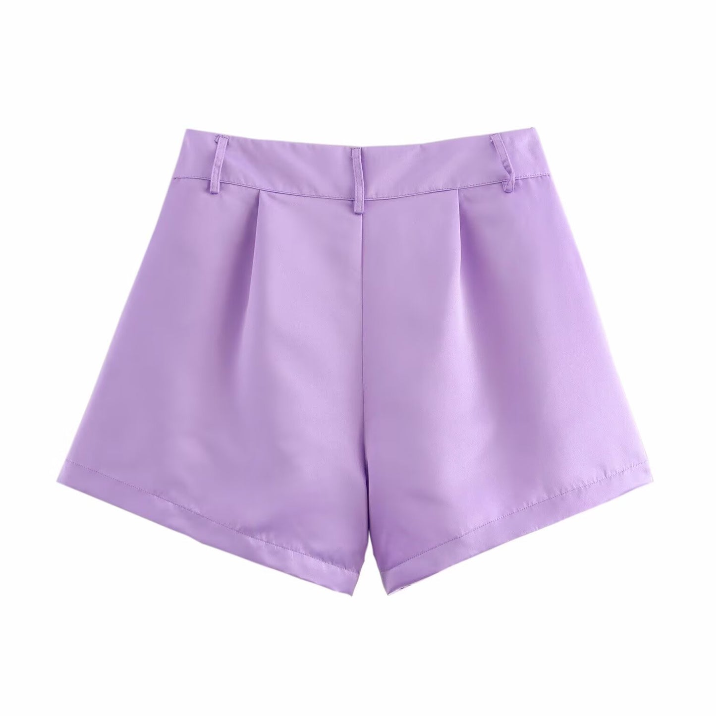 European And American Style French Fashion Design High Waist Bag Buckle Multicolor Shorts