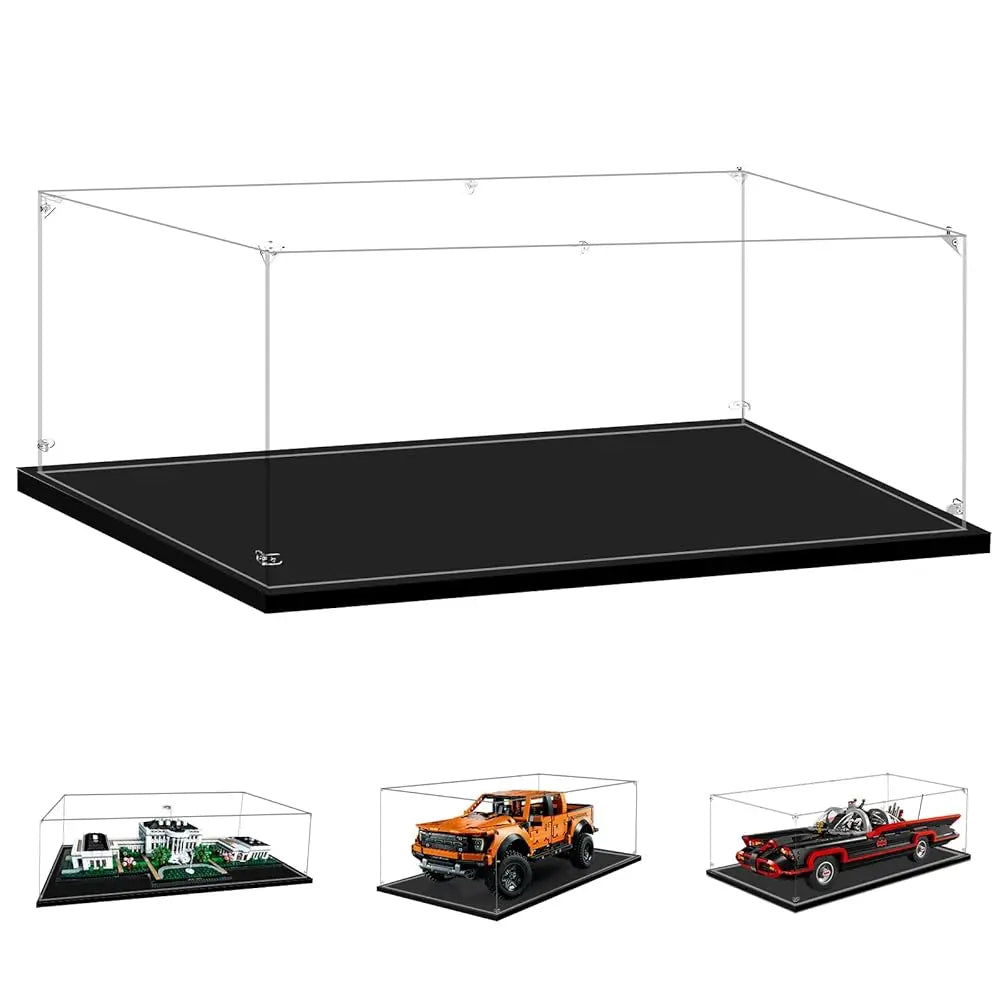 Acrylic Display Case For 76328 Classic Tv Series Batmobile, 42127 Batmobile, 21054 The White House Or 42126 F-150 Raptor,