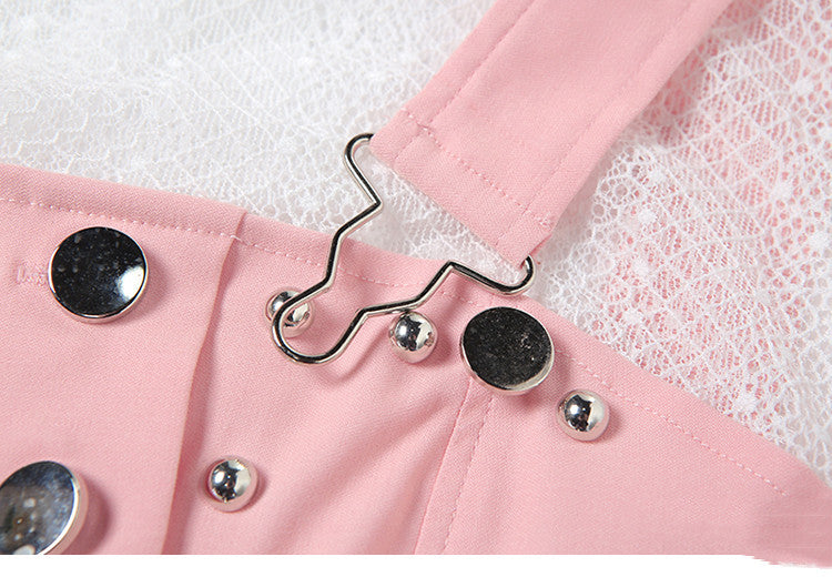 False Two Piece Slim Short Blouse For Women