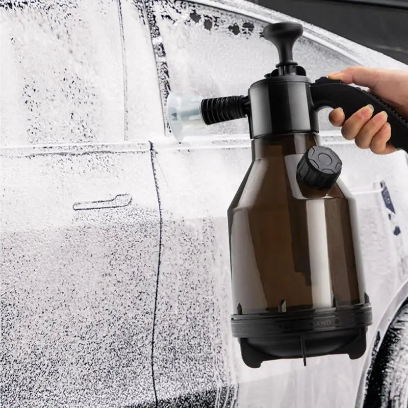 Car Wash Foam Sprayer Handheld Watering Can Pressure Sprayer Bottle With Three Nozzles 2L Bottles Car Soap Sprayer Foam Sprayer