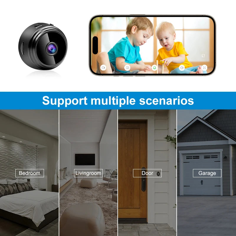 Baby Monitor WiFi Mini Camera Kick Quilt Reminder 1080P HD Security Safety protection Surveillance Night Vision Camera IP Camera