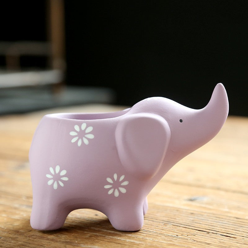 Ceramic Creative Elephant Cute Succulent Flower Pot
