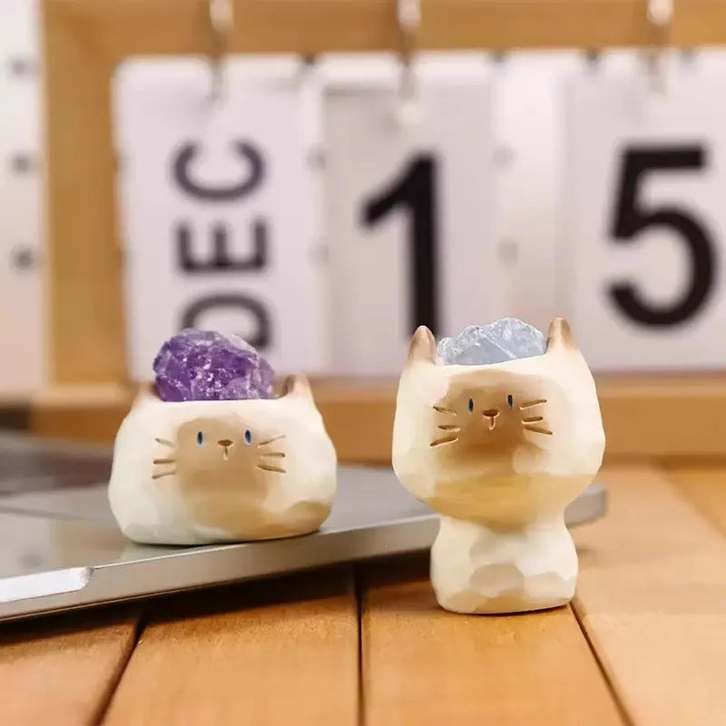 Cat Play Crystal Series Blind Box Fashion Play Cute Mini Figures Desktop Ornaments Dolls Mystery Box Girl Children Gifts Toy