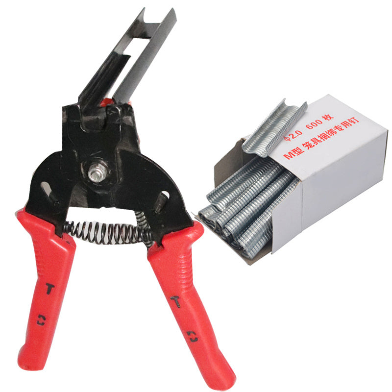 Boutique Chicken Cage Tie-in Pliers M-type Nail Pigeon Cage Wall Group Cage Pliers M-type Snap Pliers Cage Tie Pliers Buckle