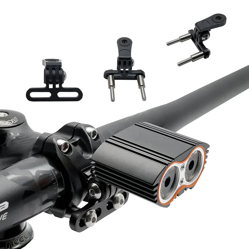 Bicycle Headlight Bracket Stem Mount Aluminum Alloy Cycling Front Light Holder Clip Camera Stand Connector Light Lamp Rack