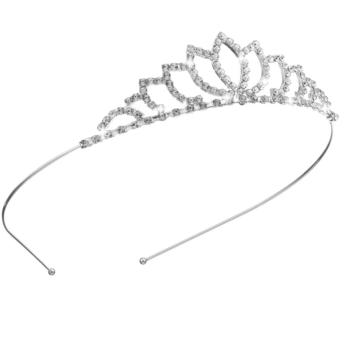 Charming Shiny Hairband for Women Girls Silver Alloy Rhinestone 38cm Circumference 14x2.6cm Size Wedding Engagement Party Bridal