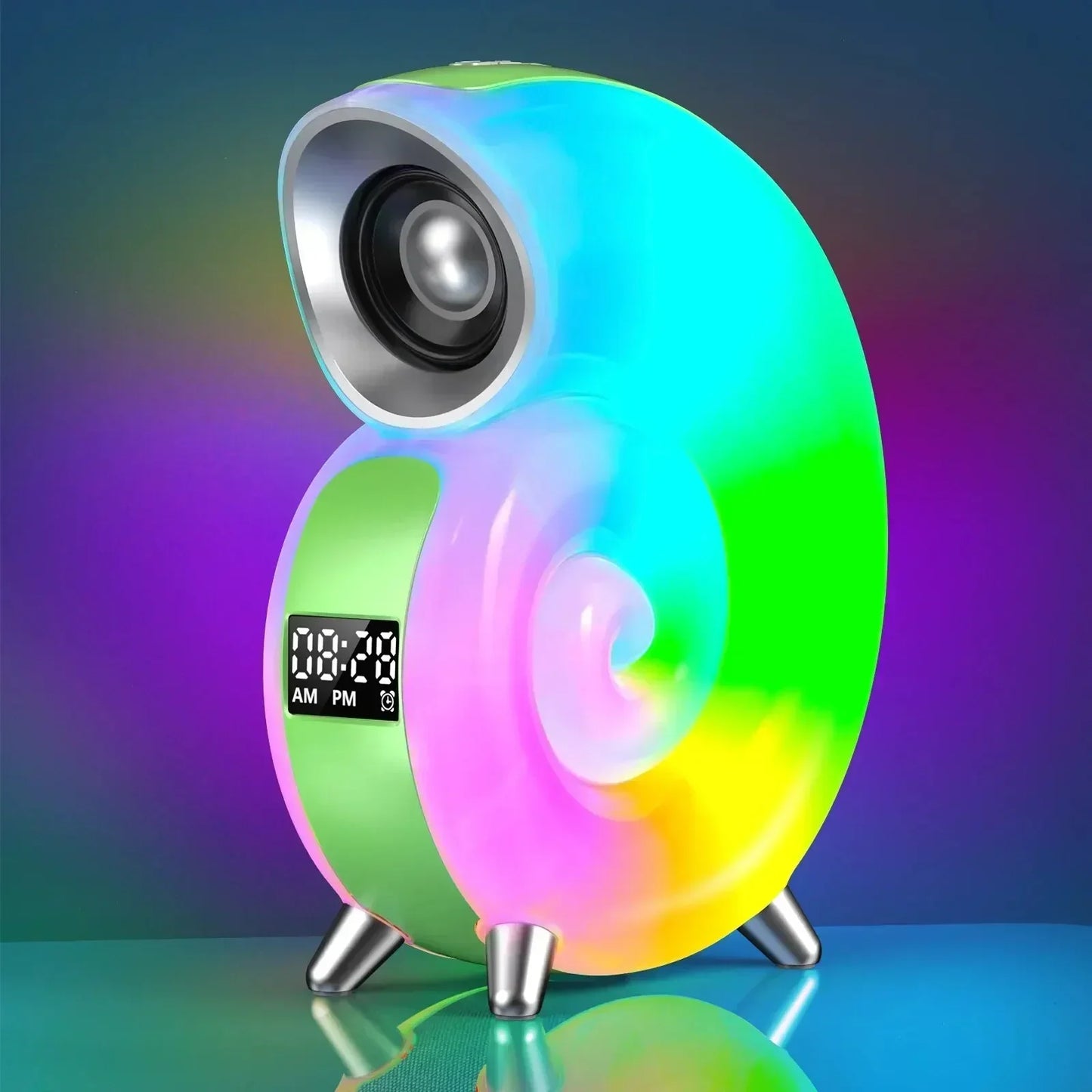 Bluetooth Speaker With LED Night Light Lamp Alarm Clock Portable Wireless Loudspeaker Music Outdoor HiFi Stereo Sound Subwoofer