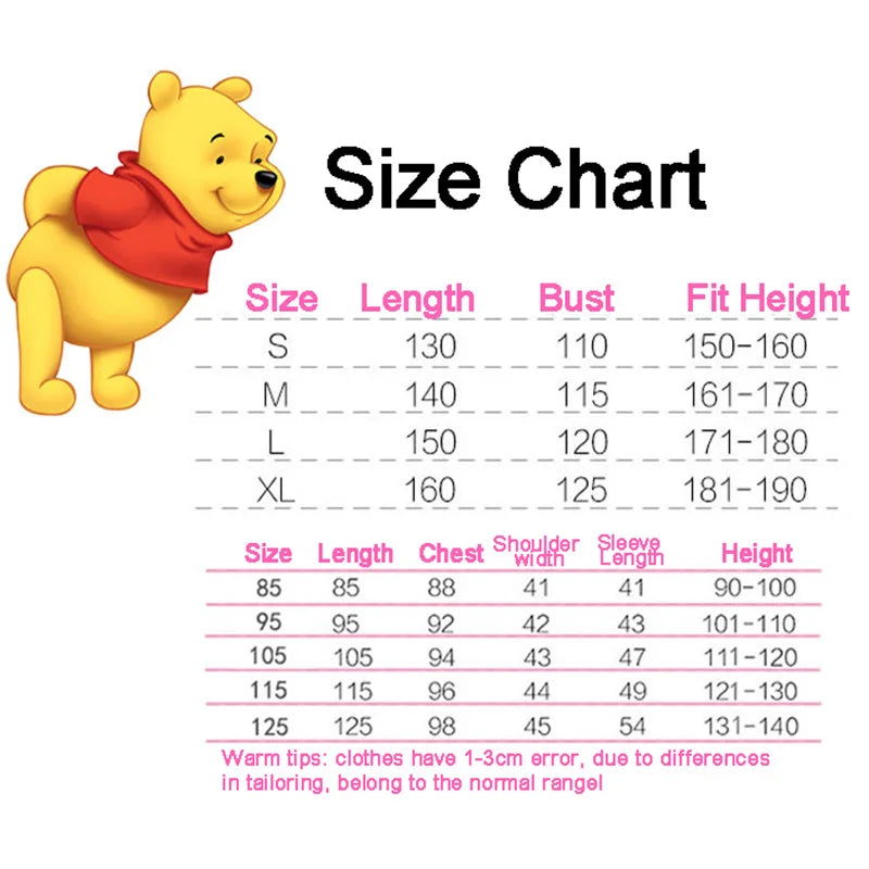 Disney Costume Adults Onesie Pajama Winnie The Pooh Kids Cosplay Anime Figure Pyjamas Fall Winter Home Sleepwear Birthdays Gifts