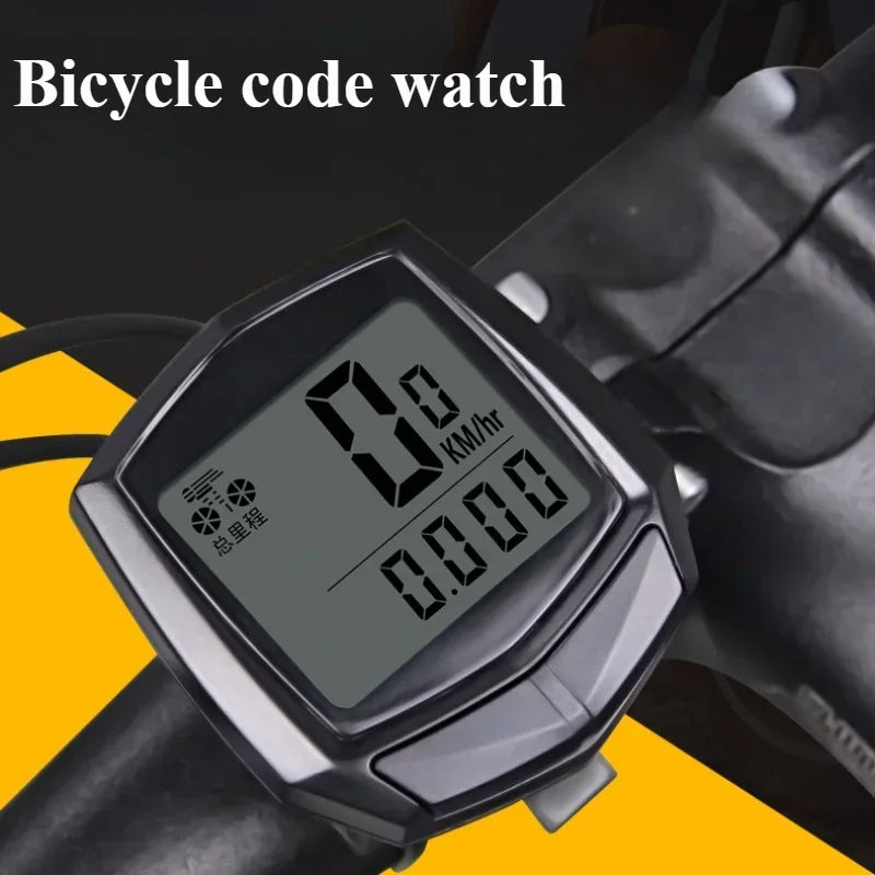Bicycle Code Meter Easy To Carry Code Meter Speedometer Chinese and English Cable Code Plastic Meter Speedometer
