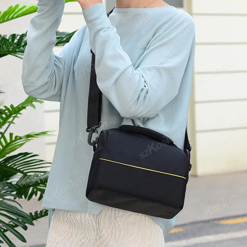 Fashion Digital DSLR Camera Bag Shoulder Bag Waterproof Case Photography Photo Bag For Canon Nikon Sony Lens Pouch Bag